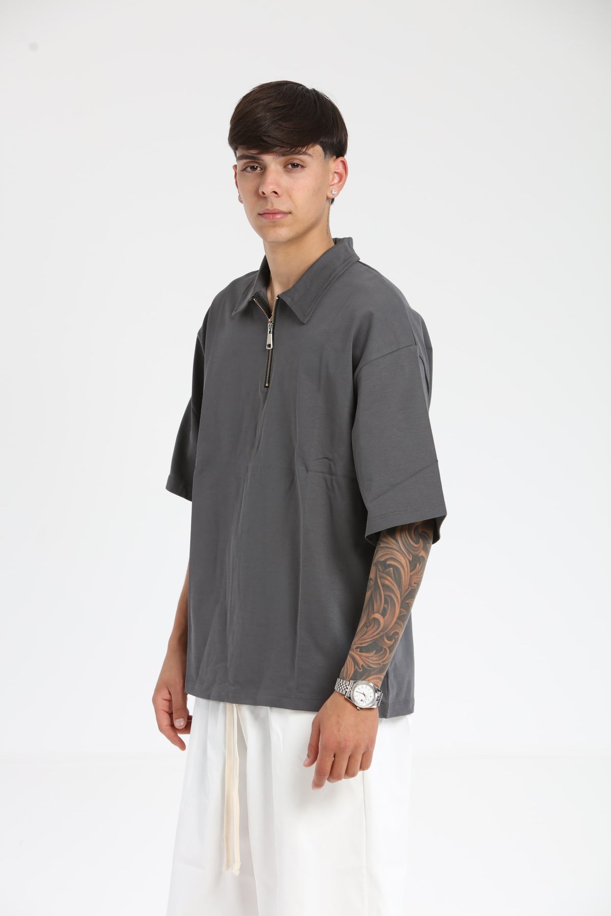 Polo zip oversize