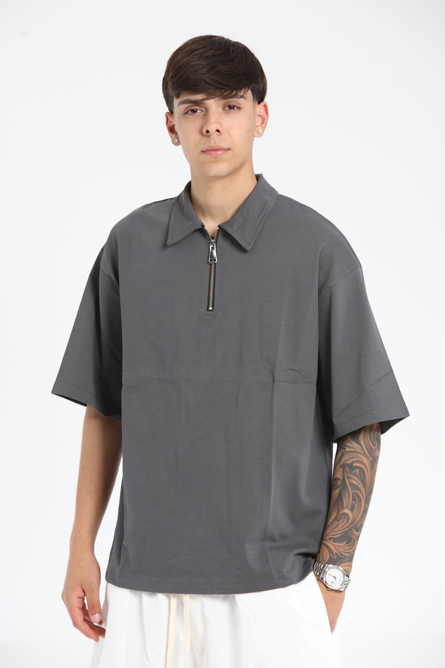 Polo zip oversize