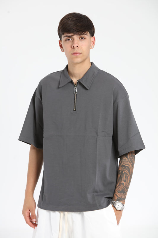 Polo zip oversize
