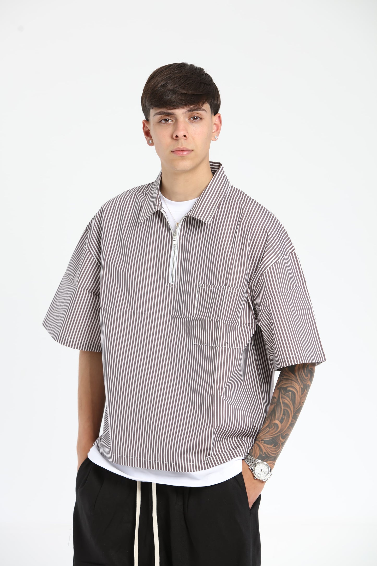 Camicia riga zip